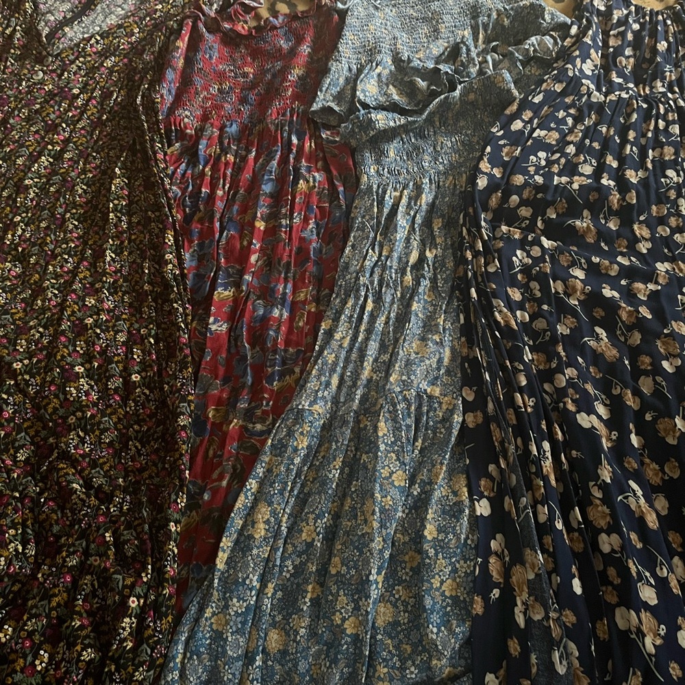 Natural Life Floral Jumpsuit Dress Lot - Mixed Floral Prints